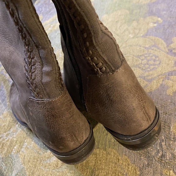 Vince Camuto Pedra Over The Knee Wide Calf Leather Zip Boots Size 7.5 - Picture 4 of 13